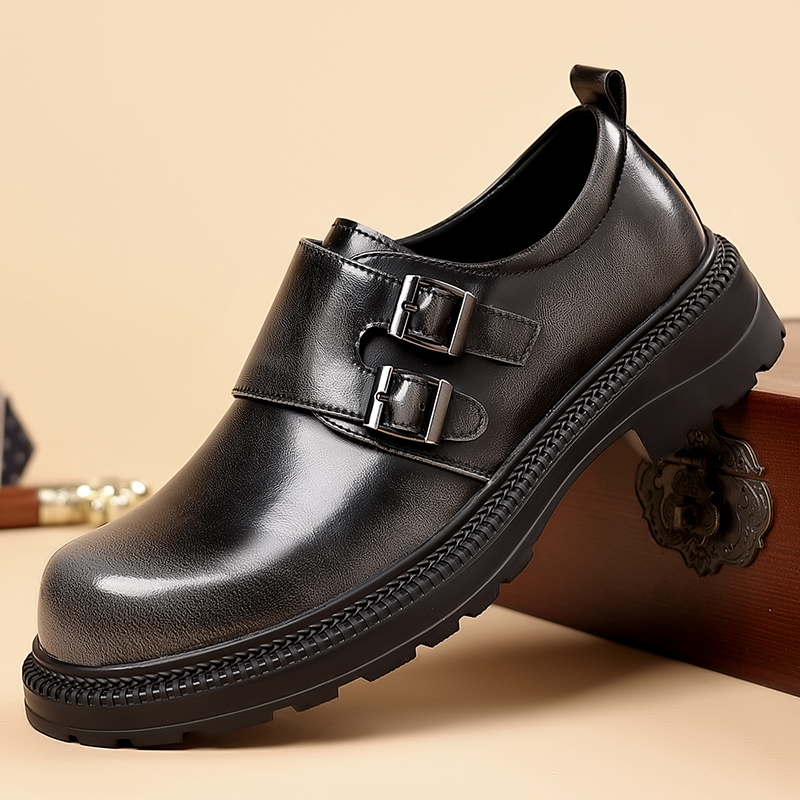 Men Formal Wear Brown - Sepatu Kasual Kulit Pria Coklat Retro