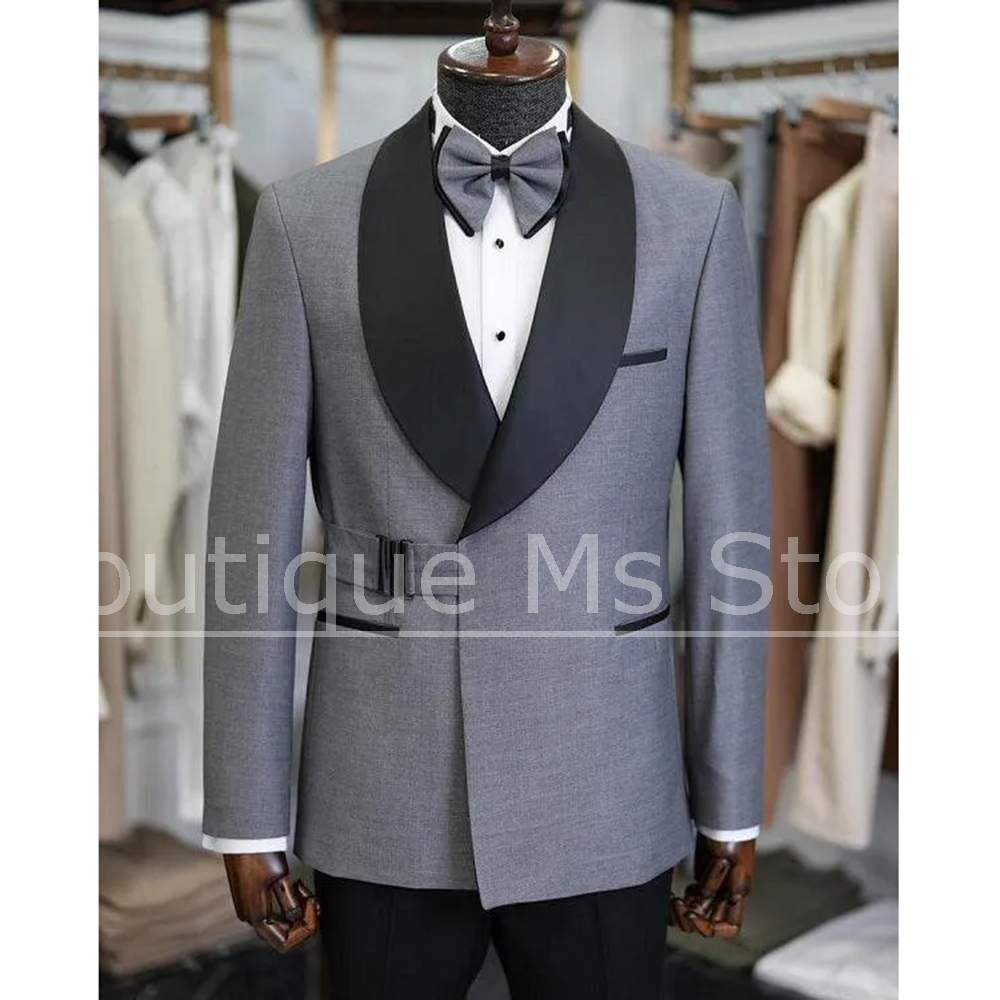 Men'S Formal Dinner Wear - Setelan Pria Modis Kerah Selendang Slim