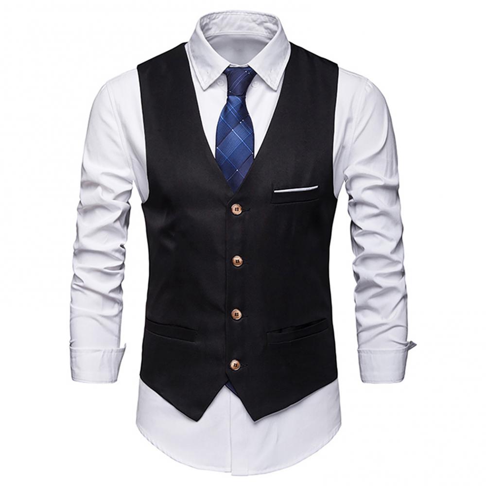 Formal Vest Waistcoat - Rompi gaun untuk pria pas badan,