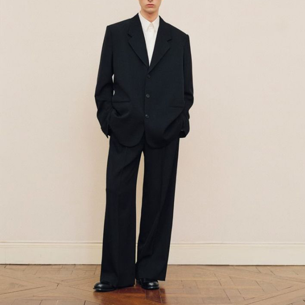 Men Formal Wear Pants - Setelan Jas Pria Hitam Oversize Single