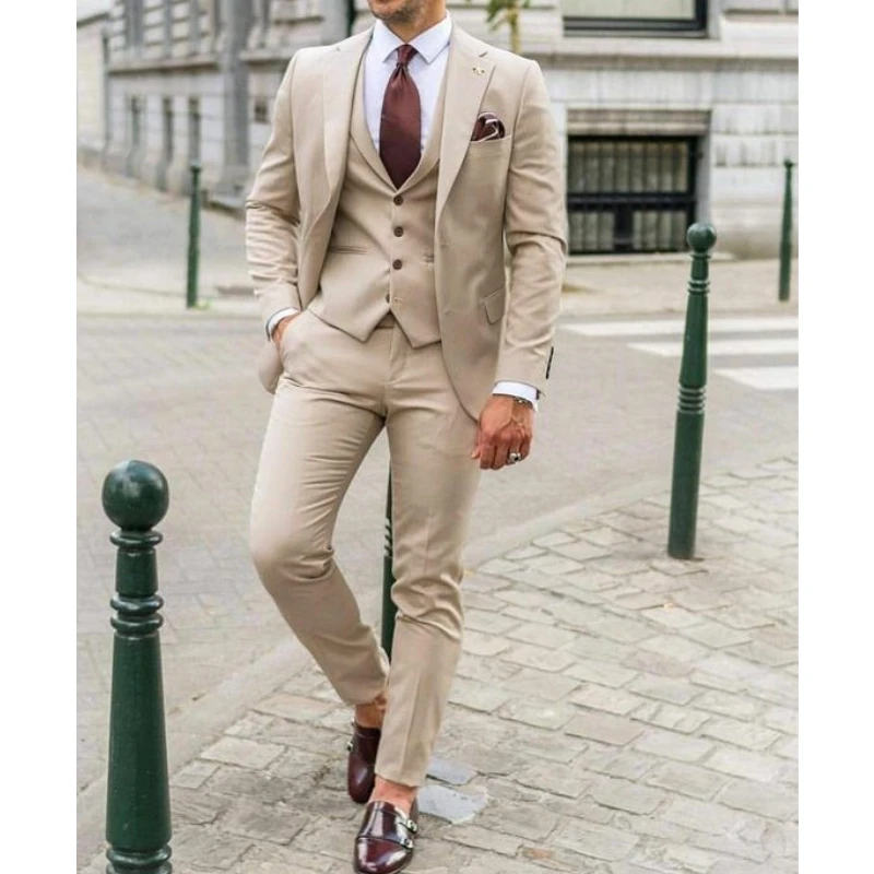 Men'S Formal Dinner Wear - Setelan Jas Pria Kerah Notch Slim