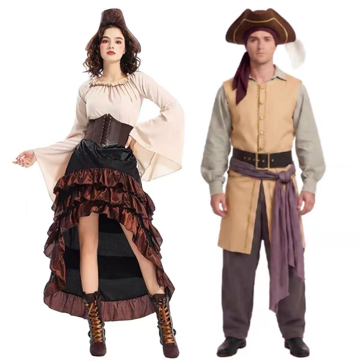 Men Formal Wear Vest - Kostum Cosplay Bajak Laut Kapten Clark
