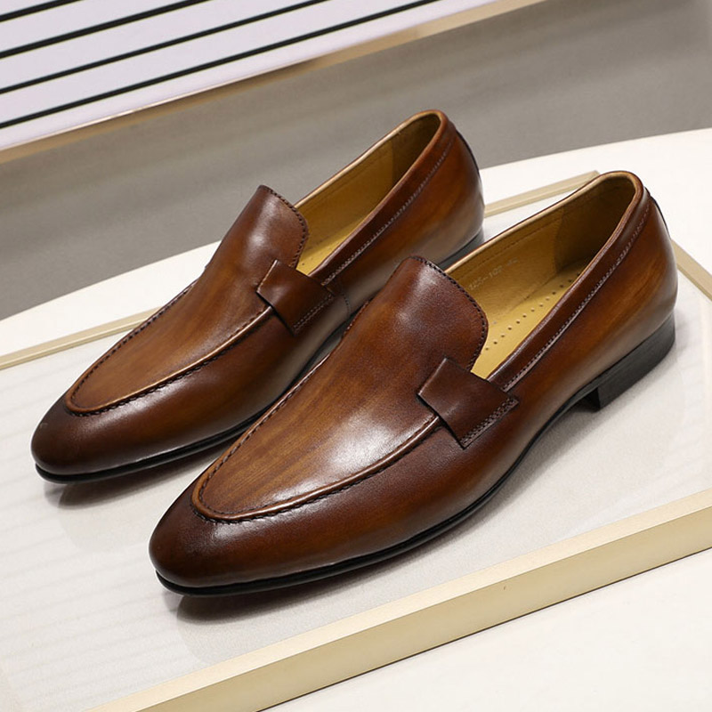 Pantofel Pria Gaya Musim Panas - Men Formal Wear Brown ulasan dan harga