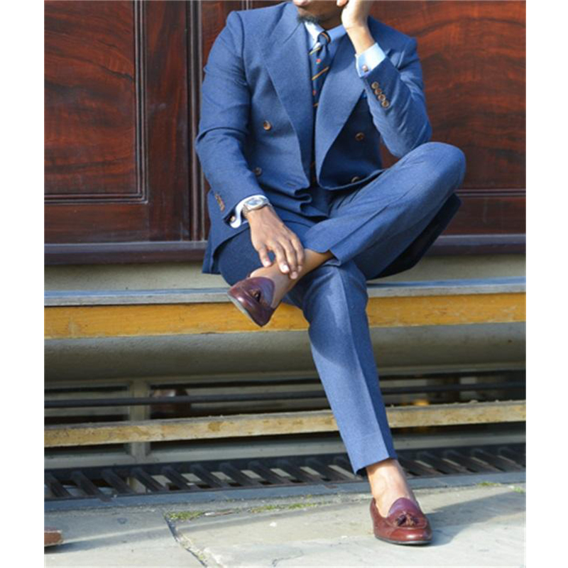Jas Pria Formal Biru Gelap Dua - Men Formal Wear Pants ulasan dan harga