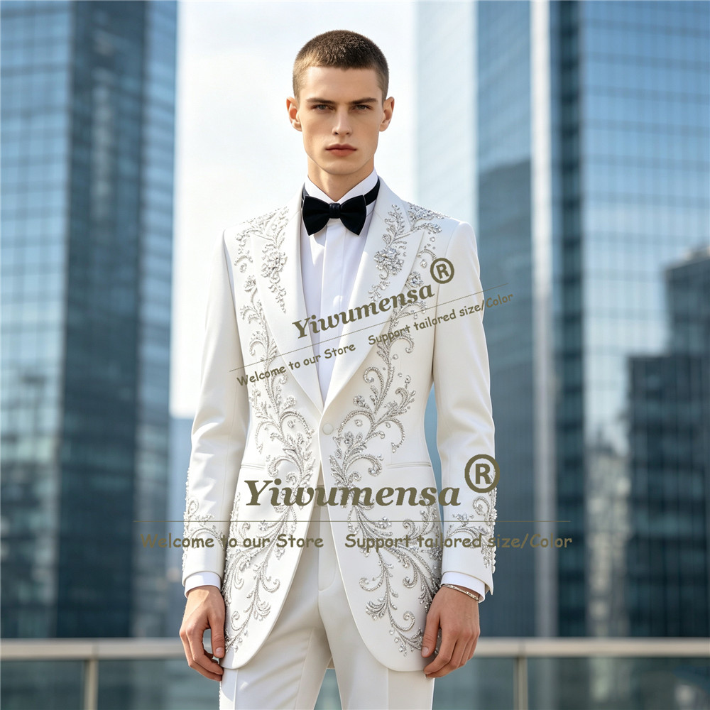 Jas Pria Mewah Berhias Kristal - Men'S Formal Dinner Wear ulasan dan harga