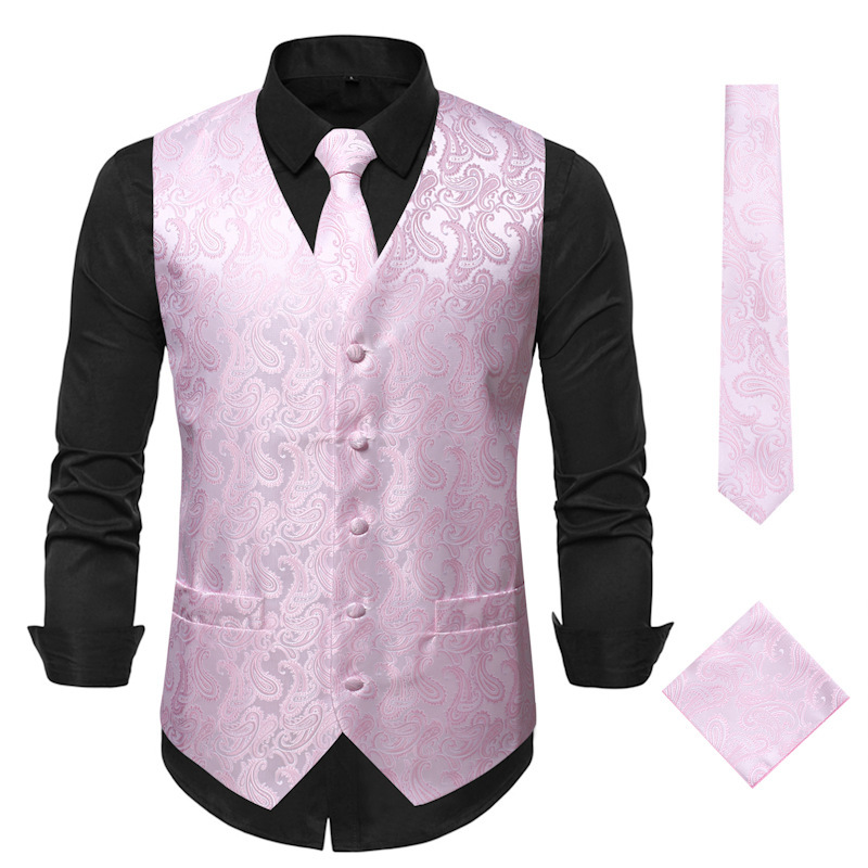 Rompi Jas Pria Bordir Motif Pa - Formal Vest Waistcoat ulasan dan harga