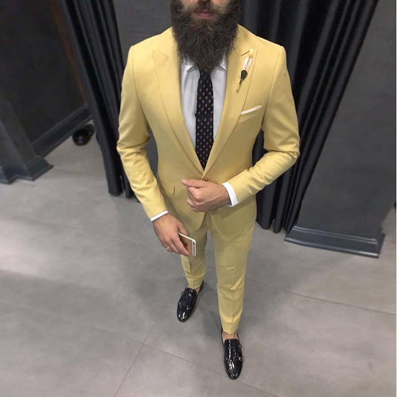 Setelan Pria Kuning Terbaru 20 - Men'S Formal Dinner Wear ulasan dan harga