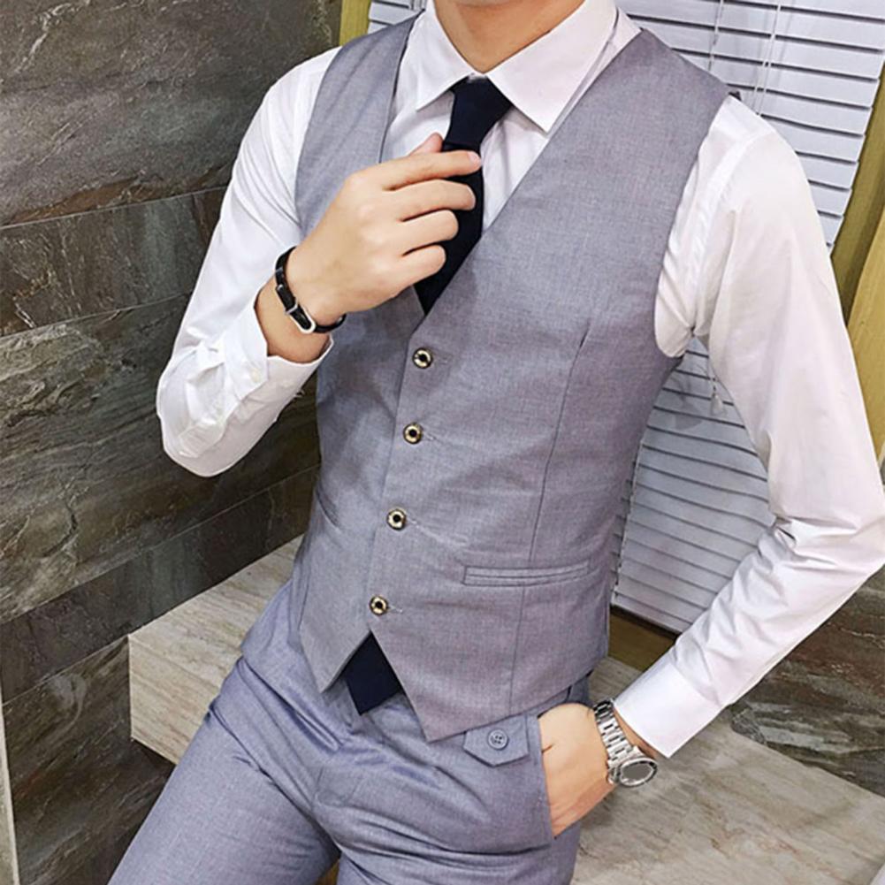 Rompi Pria, rompi pria mode wa - Formal Vest Waistcoat ulasan dan harga