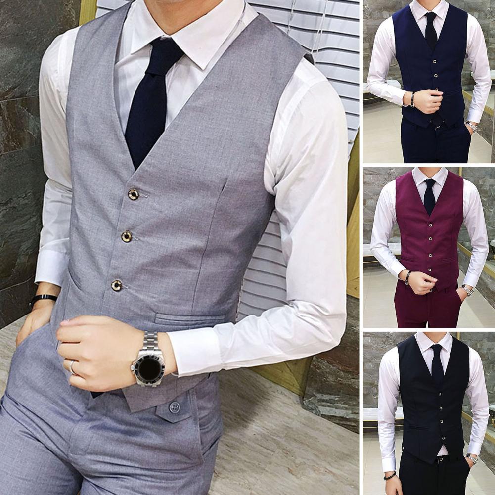 Rompi Pria, rompi pria mode wa - Formal Vest Waistcoat ulasan dan harga