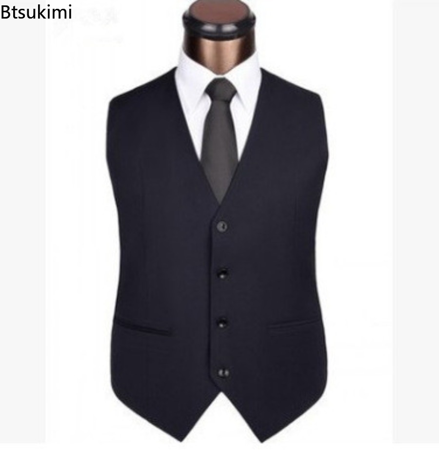S-6XL Rompi Setelan Slim Fit K - Men Formal Wear Vest ulasan dan harga