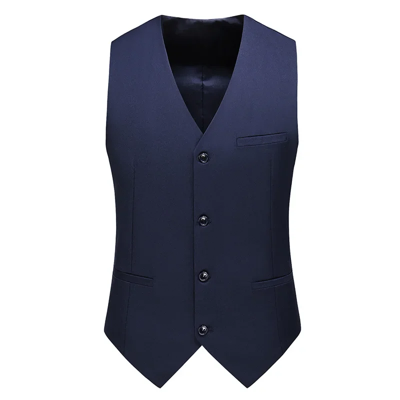 Rompi Setelan Warna Solid Kasu - Men Formal Wear Vest ulasan dan harga