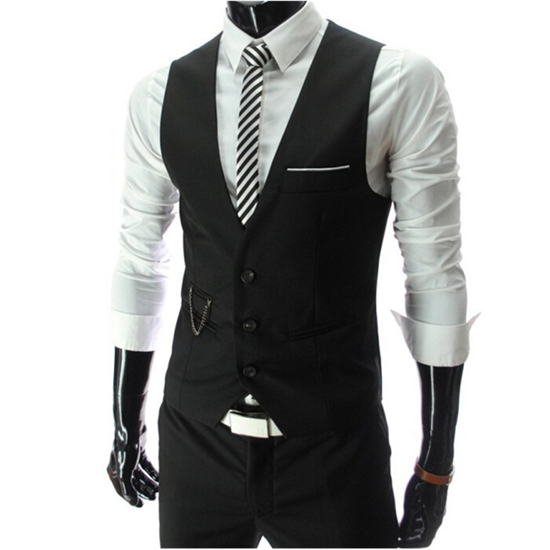 Rompi Jas Pria Abu-abu Baru 20 - Formal Vest Waistcoat ulasan dan harga