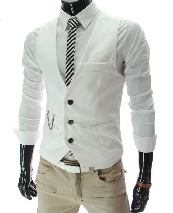 Rompi Jas Pria Abu-abu Baru 20 - Formal Vest Waistcoat ulasan dan harga