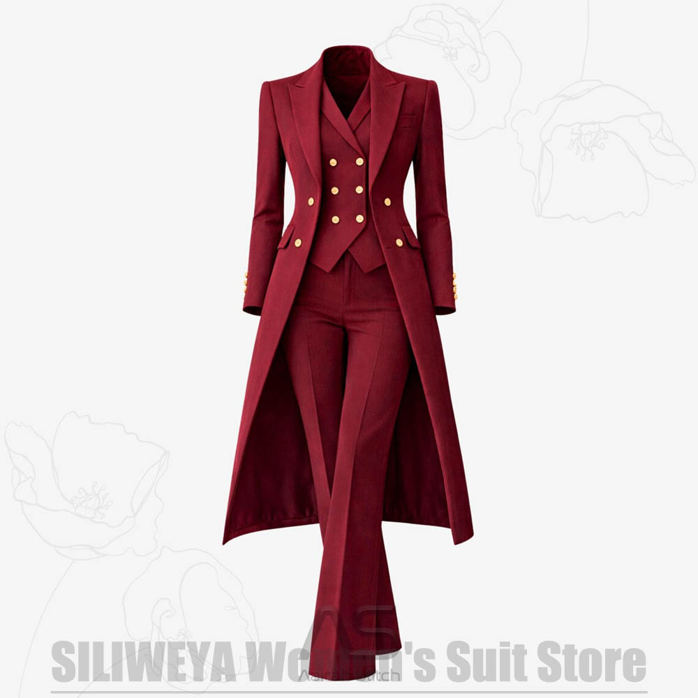 Setelan Wanita 3 Potong Jas Pa - Formal Vest Waistcoat ulasan dan harga