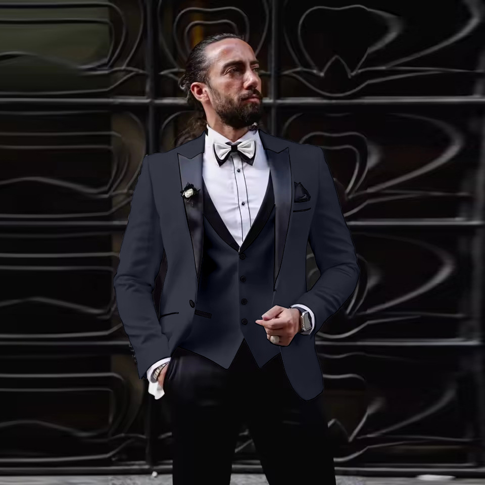Jas Tuxedo Pria Slim Fit 3 Pot - Men'S Formal Dinner Wear ulasan dan harga