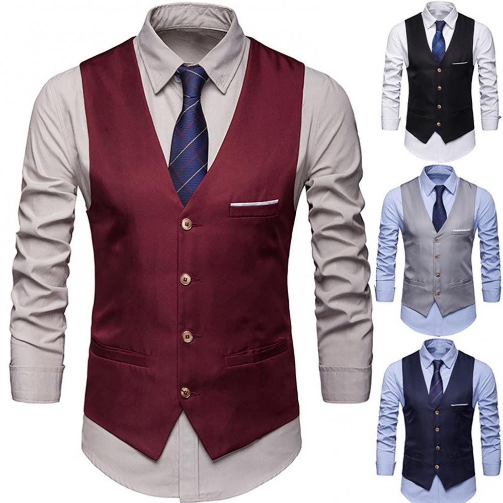 Rompi gaun untuk pria pas bada - Formal Vest Waistcoat ulasan dan harga