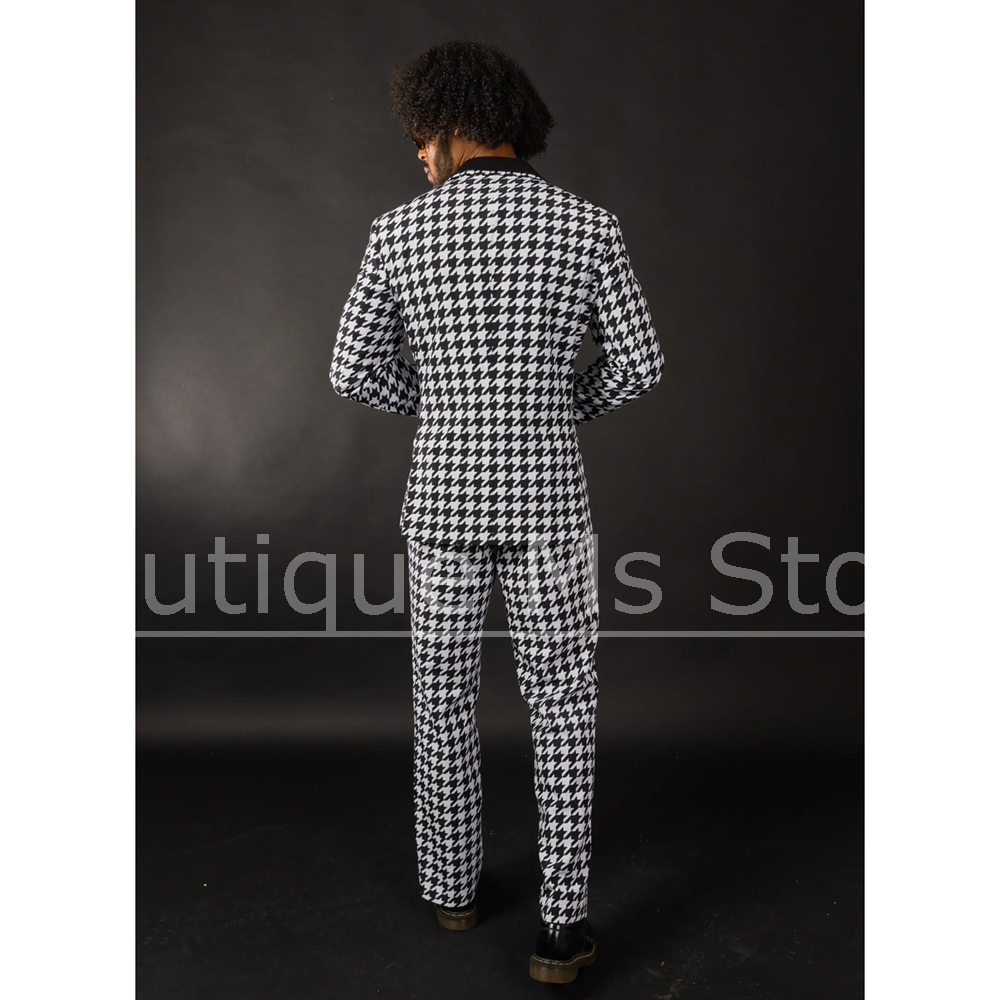 Setelan Jas Pria Hitam Putih M - Men Formal Wear Pants ulasan dan harga