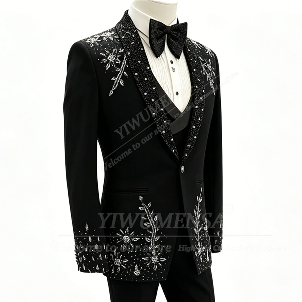Setelan Manik-manik Kristal Ce - Men'S Formal Dinner Wear ulasan dan harga