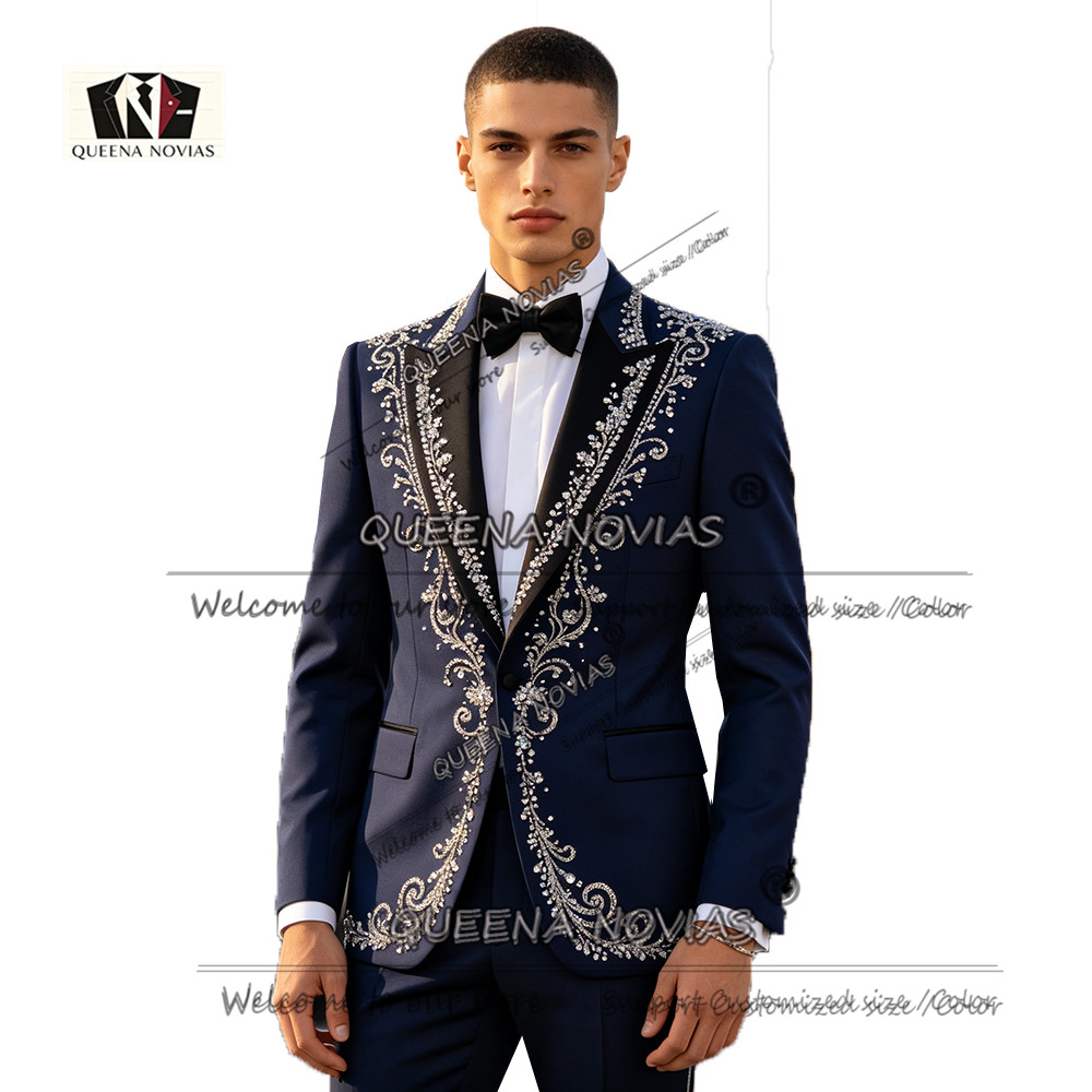 Setelan Jas Tuxedo Pria Slim F - Men'S Formal Dinner Wear ulasan dan harga