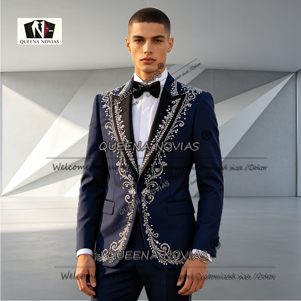 Setelan Jas Tuxedo Pria Slim F - Men'S Formal Dinner Wear ulasan dan harga