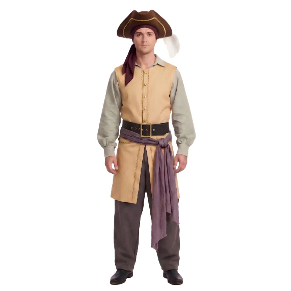 Kostum Cosplay Bajak Laut Kapt - Men Formal Wear Vest ulasan dan harga
